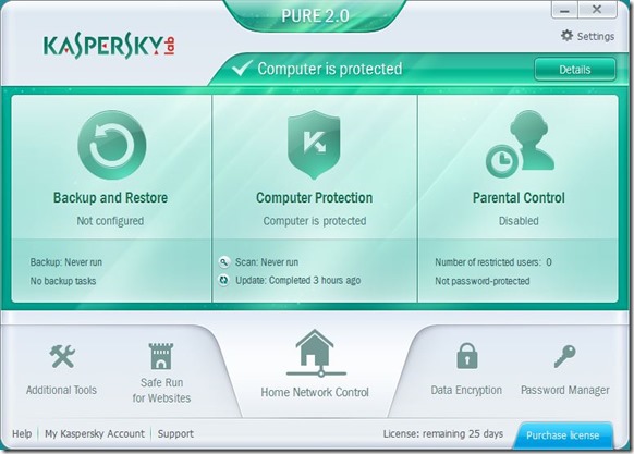  penyedia software keamanan terkemuka untuk Windows Download Gratis Kaspersky Pure 2.0