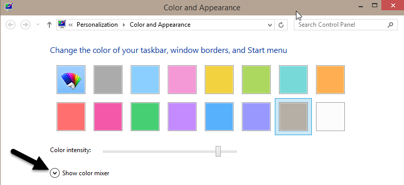 Color Mixer Windows 10