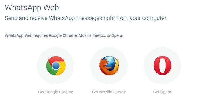 Whatsapp Firefox Opera