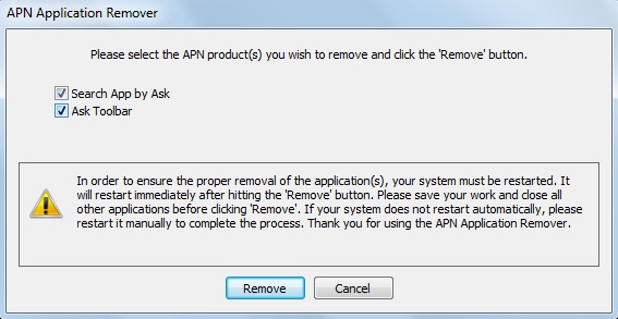 Menghapus Toolbar Ask Menggunakan Software