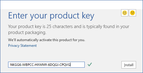 Product Key Office 2016