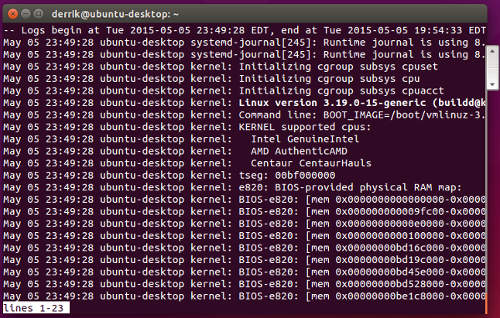 Sistem dan Kernel Ubuntu Desktop
