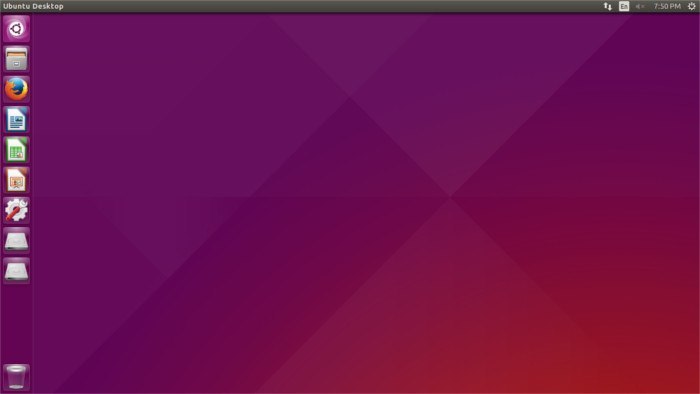 Tampilan Ubuntu Desktop