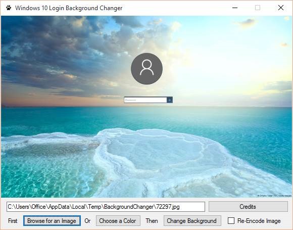 Windows 10 Login Background Changer