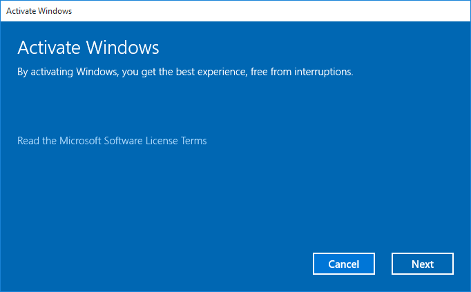 Aktivasi Windows 10