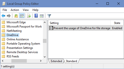 Group Policy One Drive