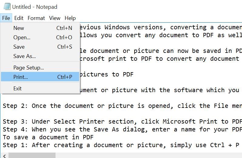 Save File Text ke PDF