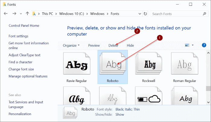 Hampir semua versi Windows yang telah rilis dikala ini hadir dengan sepuluh font yang cukup  Cara Menghapus dan Install Font di Windows 10