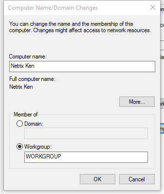 Mengubah Computer Name Windows 10