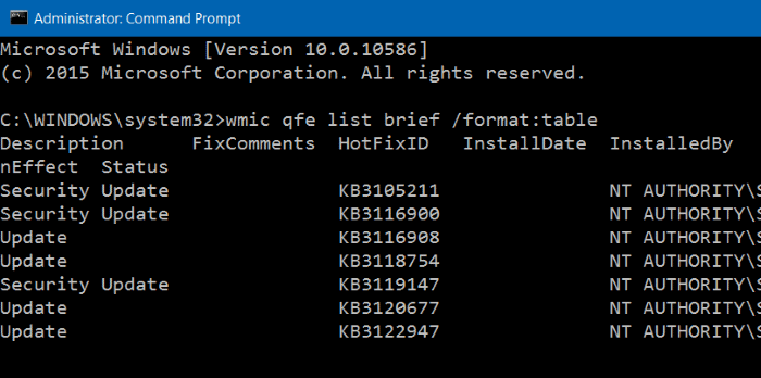 Menampilkan Update Windows 10 Melalui Command Prompt