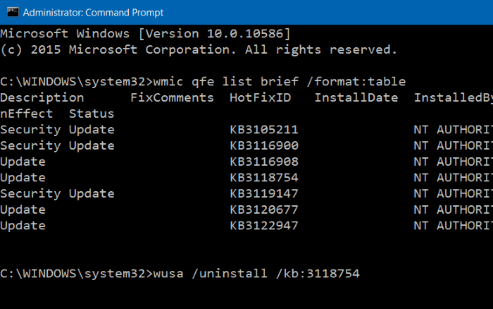 Uninstall Update Windows 10 Melalui Command Prompt