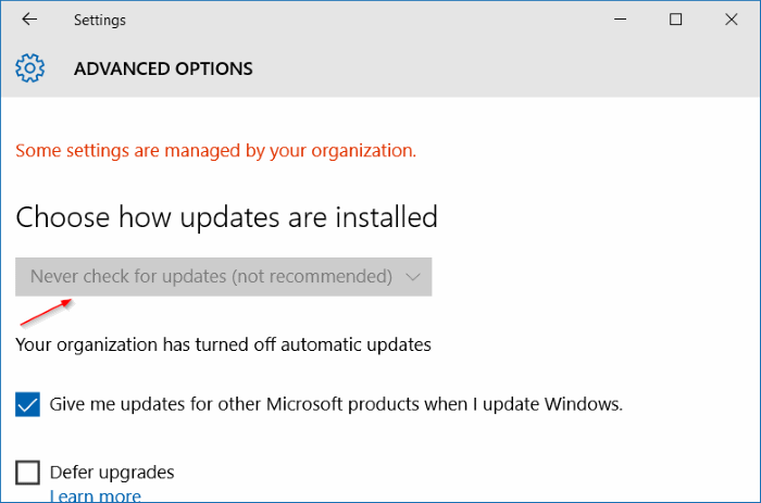 Windows update mati