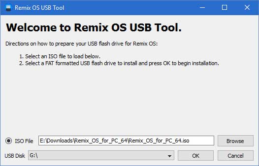 Install Remix OS di Flashdisk