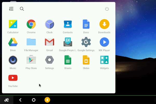 Start Menu Remix OS