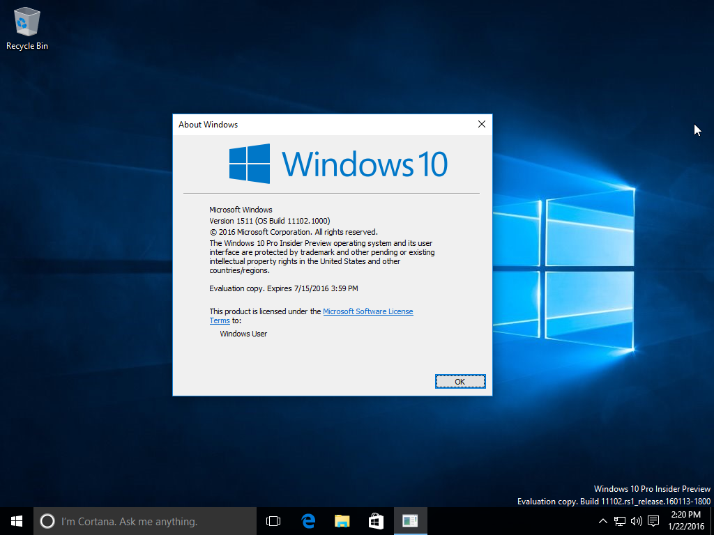 Windows 10 build 11102