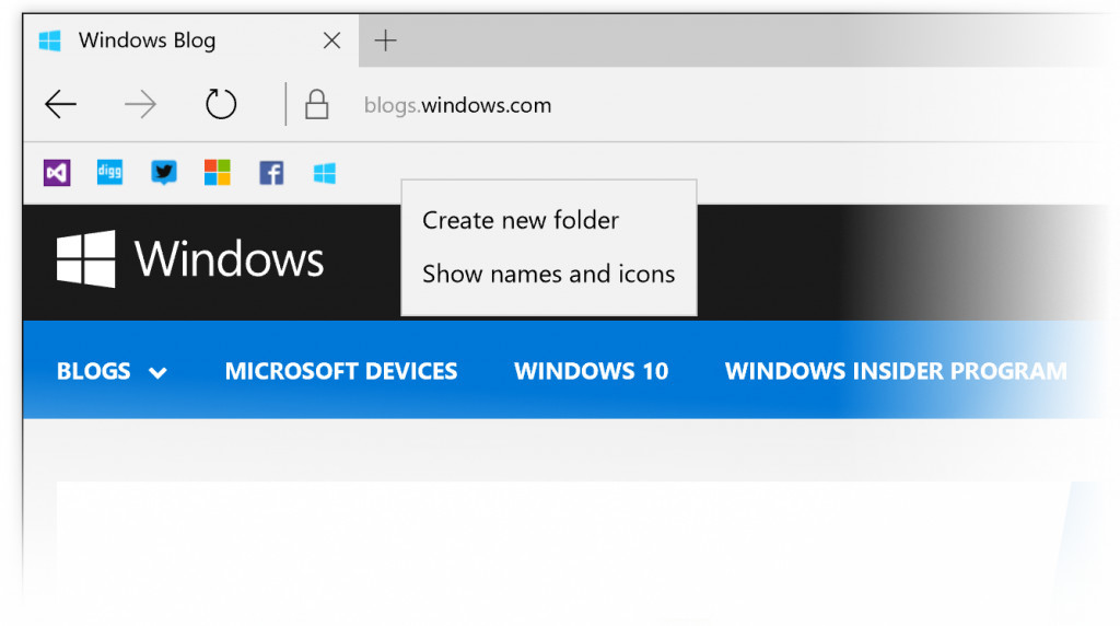 Favorite Bar Microsoft Edge