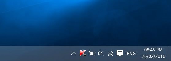 Jam di taskbar Windows 10