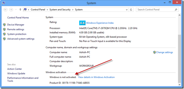 System Properties Windows 10 Aktivasi