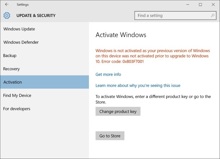 Activation Windows 10 (belum diaktifkan)