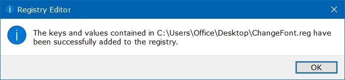 Konfirmasi mengubah registry