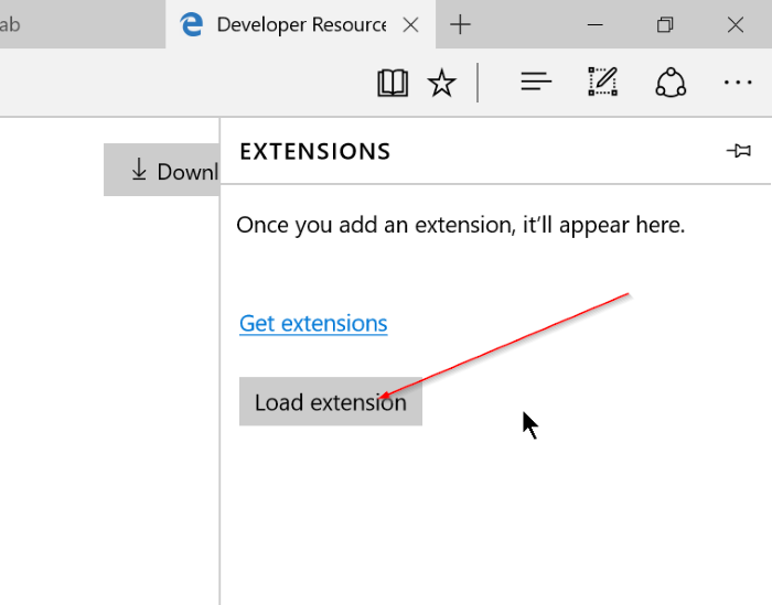 Microsoft Edge - Load Extension