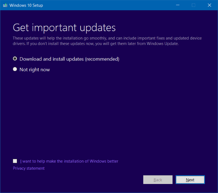 Update Windows 10