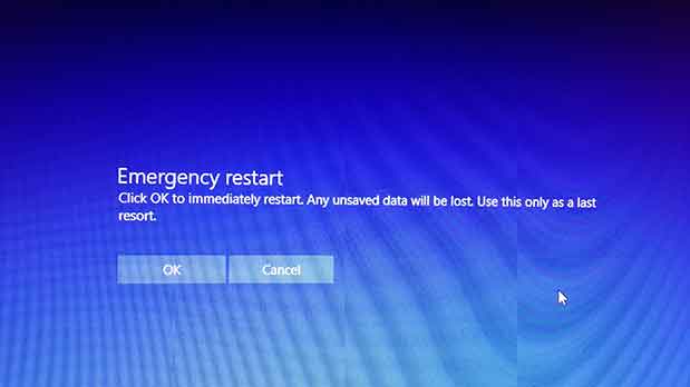 Emergency Restart Windows 10