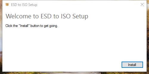 Install ESD to ISO