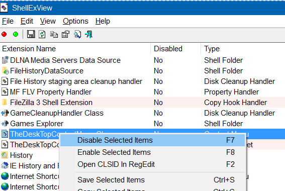 ShellExView GPU NVIDIA