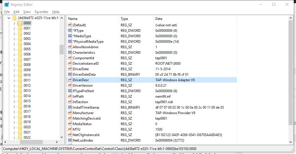 Mengubah MAC Address (Registry Editor)