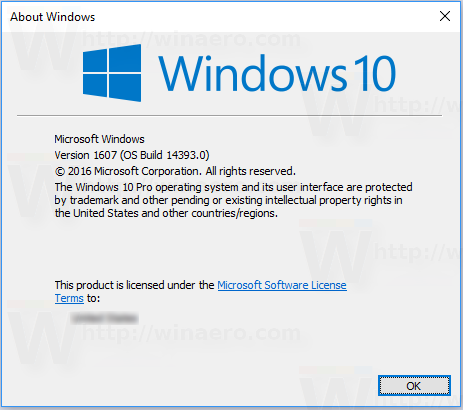 Windows 10 build 14393