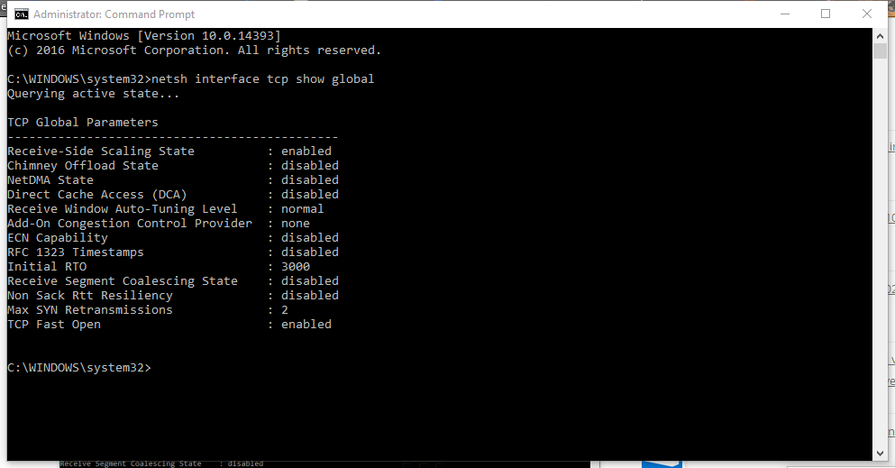 Command Prompt - Windows Auto-Tuning