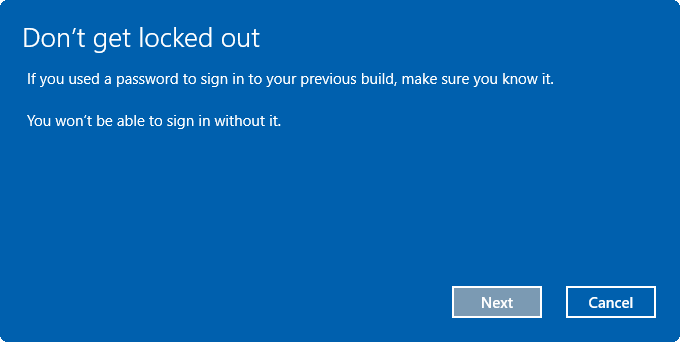 Uninstall Windows 10 Anniversary Update