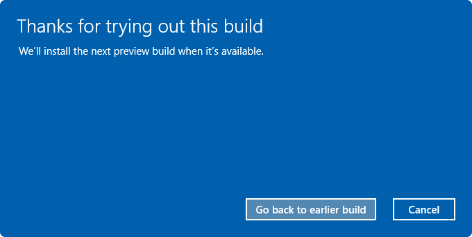 Uninstall Windows 10 Anniversary Update