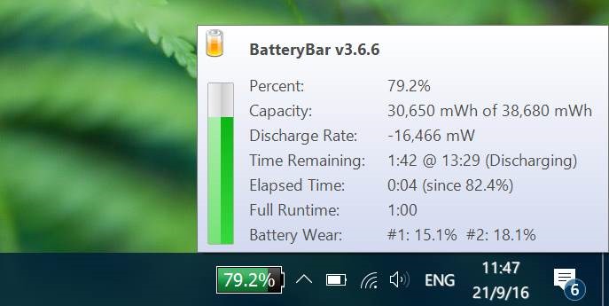 Informasi Baterai BatteryBar