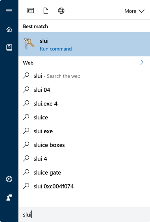 Slui Windows 10