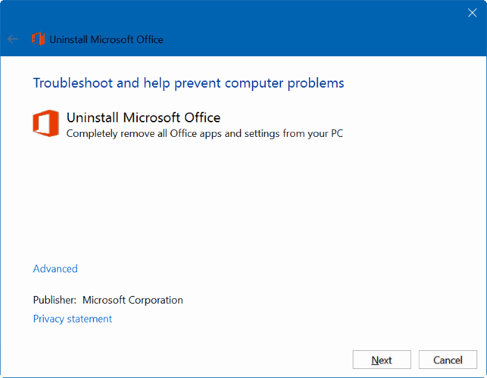 Uninstall Microsoft Office