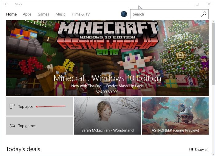 Windows Store - Top Apps