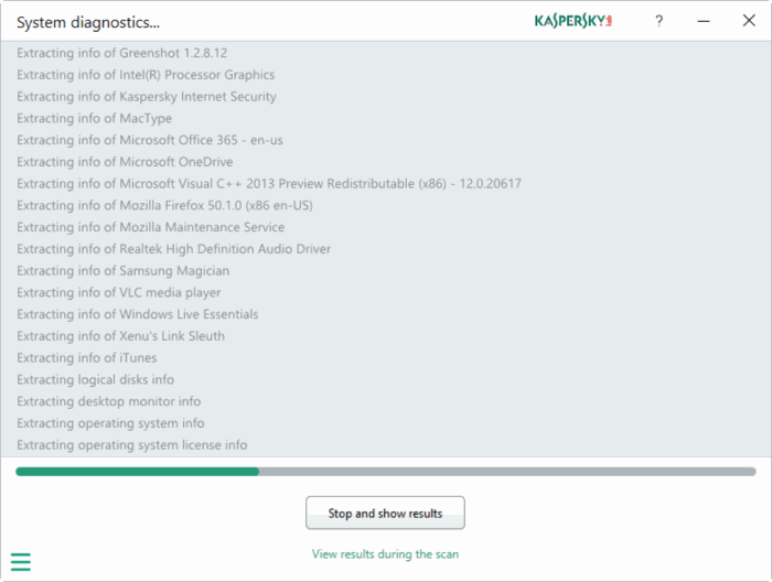 Kaspersky System Checker