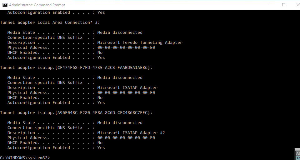 Mac Address - Command Prompt