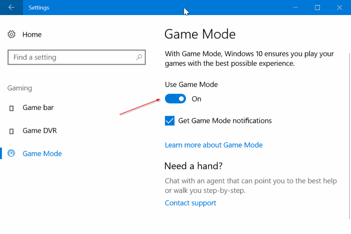 Mengaktifkan Game Mode Windows 10