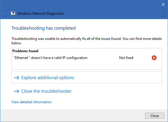 Windows Network Diagnostics