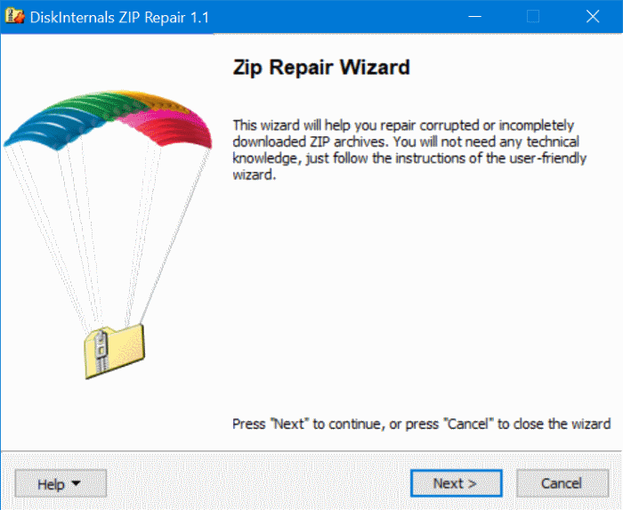 DiskInternals ZIP Repair