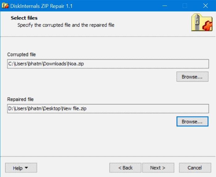 Ekstrak File ZIP Rusak