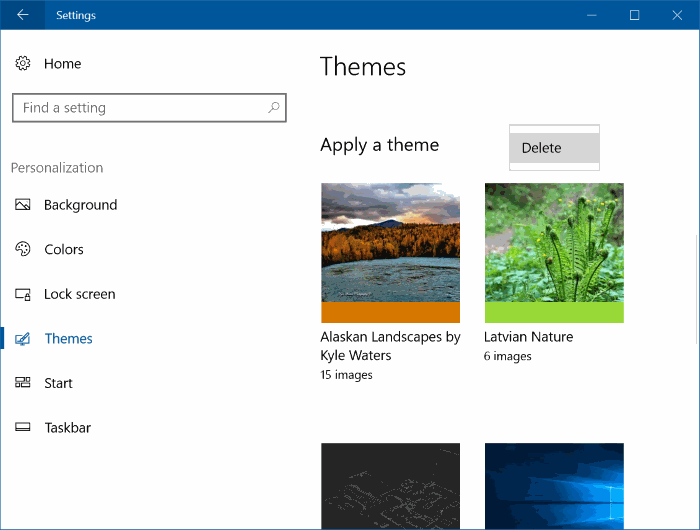 Themes Settings