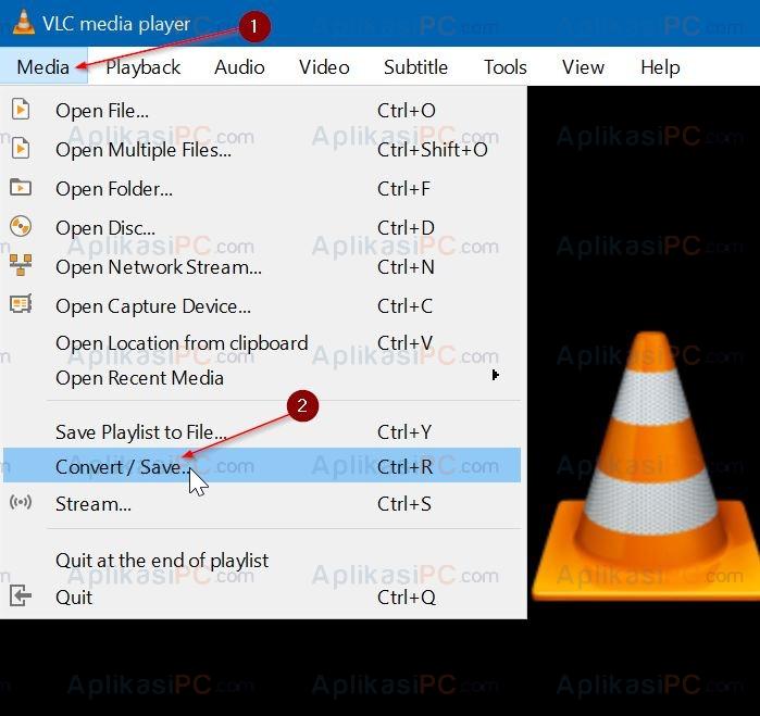 VLC Media Player Menu Media