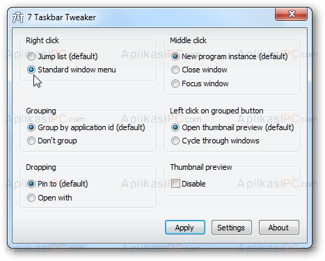  tapi mungkin tidak semua ada menyerupai yang Anda inginkan Mengubah taskbar Windows 7 dengan Taskbar Tweaker