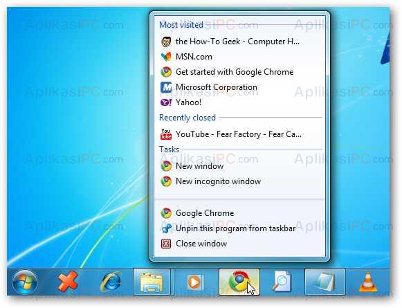 Klik Kanan Taskbar Windows 7