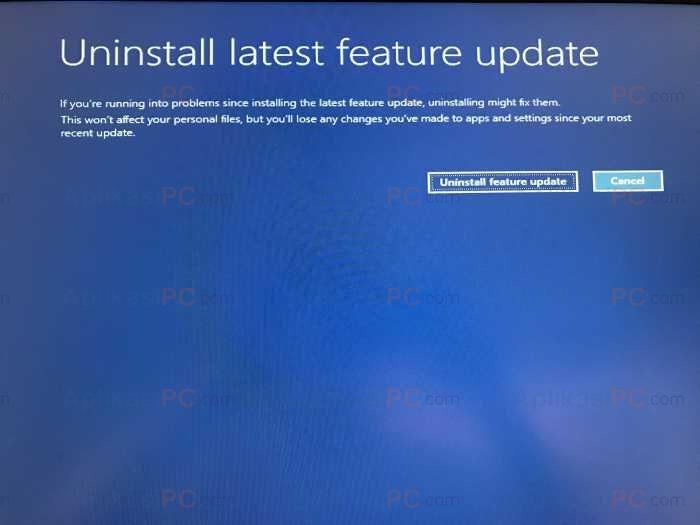 Uninstall Update Windows 10