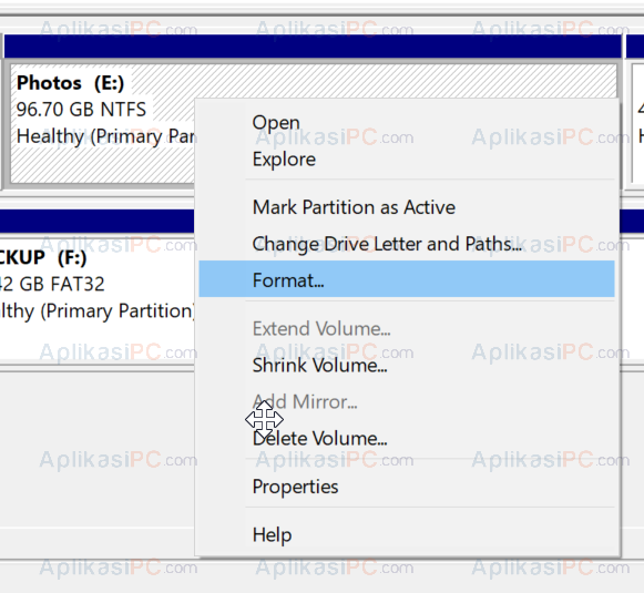 Format Disk Management